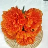 Decorative Flowers Lation Five-headed Large Peony Artificial Bouquet Wedding Flower Wall Road Leads Decor Silk Home Accessories