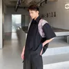 Camicie Casual da uomo Camicia ampia staccabile a maniche lunghe con risvolto Uomo Giappone Harajuku Coreano Streetwear Moda Vintage e camicetta