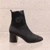 Klassieke casual schoenen Hoge haklaarzen Comfortabele en elegante gebreide mode-enkellaarzen maat 35-40