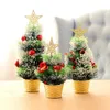 Dekoracje świąteczne Mini Tree Desktop Xmas Sztuczny stół Top Trees Trees Holiday Tabletop Decor Ornaments