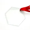 تسامي الفراغات الزجاجية قلادة عيد الميلاد الحلي 3.5 بوصة جانبية واحدة مهرجان نقل حراري مهرجان مخصص DIY C1013