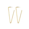 Hoop örhängen rostfritt stål studörhänge för kvinnor guld färg fin enkel form triangel öronstillbehör smycken 2022