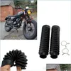 Other Motorcycle Accessories 2Pcs Motorcycle Front Fork Er Gaiters Gators Boot Shock Protector Dust Guard For Off Road Pit Dirt Bike Dhbza