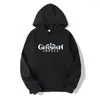 Herrtröjor Game Genshin Impact Harajuku Hip Hop Streetwear Men Women Autumn Winter Hooded Sweatshirt Pullover Tops