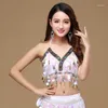 Stage Wear BellyDance Costumes Sequin Halter Bra Top Belly Dance Boho Festival Clubbing Tribal BH Sequins Beaded