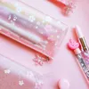 Cherry Blossom Printing Transparenta Pencil Bags Student Stationery Penns Bags Matt Printed Flower Pen Pen Falls With Sakura Pendant BH7727 TQQ