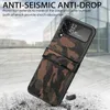 Camouflage Shockproof Folding Cases For Samsung Galaxy Z Flip 4 3 Flip4 Flip3 ZFlip4 Business Army Military Camo Leather Hard PC Plastic Mobile Phone Flip Cover Pouch