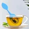 Siliconen thee infuser gereedschap blad met voedselkwaliteit maak zakfilter creatieve roestvrijstalen thee -zeefsel FY2527 B1013