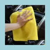 Serviette 5X30X30Cm Lavage De Voiture Serviette En Microfibre Nettoyage Séchage Chiffon Ourlet Soins Détaillant Car-Styling Drop Delivery 2022 Mobiles Motorcy Dhanm