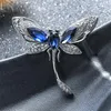 Broschen hochwertige Kristalllibelle für Frauen Strass Schmuck Schal Revers Pins Insekten Brosche Antiquitäten Accessoires Corsage Corsage