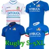 QXF0メンズTシャツイタリア2021 2022 2018 2019 2020イタリアラグビージャージーTシャツホームラグビーリーグジャージー19 20シャツブルー21 22