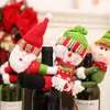 Decorazioni natalizie creative Borsa per coprire la bottiglia di vino Babbo Natale Alce Pupazzo di neve Ornamenti per bambole per la casa Decorazioni per la tavola di Natale Capodanno
