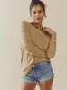 Koszulki damskie kobiety moda luźne kolory solidne koszulki pullover dom podstawowy noszenie Crewneck Casual Office Lady Top Tee Streetwear Ubranie