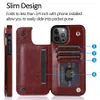 Luxury Wallet Stand Cover Flip Leather Cases For iPhone 15 14 Pro Max 13 12 11 SE X XR XS Max Plus