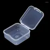 Jewelry Pouches Bags Jewelry Pouches 48Pcs Small Transparent Box Clear Plastic Storage Boxes Containers With Lids Empty Hinged Case Dhvtt