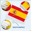 Bannerflaggor Banner Flags Spanien Mini Flag Hand Hålls små miniatyr spanska på stick Fade Resistenta livliga färger 5x8 tum med solid DHGLH