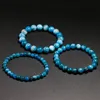 Brangle Natural Ocean Blue Apatite Stone 6 mm 8 mm 10 mm Perles Bracelet Femmes Men de méditation Bijoux rond Bracelets de perles Round Gift 2