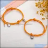 Bracelets De Charme 2Pcs / Set Alliage Couple Attraction Magnétique Balle Bracelet Créatif Coeur Charme Amitié Corde Hommes Et Femmes Bijoux G Dhvnm