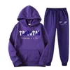 Erkek Trailsits Marka Marka Trapstar Baskılı Spor Giyim Erkekler 15 Renk Sıcak İki Parça Set Gevşek Hoodie Sweatshirt Pantolon Hoodie Jogging 221012
