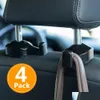 Haakhanger 4 -pack auto hoofdsteun haken voertuig organisator achterbank hanger houder haak voor zak portemonnee doek boodschappen druppel levering 2022 m dhjrg