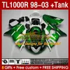 Tankmässor för Suzuki TL-1000R SRAD TL-1000 TL 1000 R 1000R 98-03 Kroppsarbete 162NO.165 TL1000R 1998 1999 2000 01 02 03 TL1000 R 98 99 00 2001 2002 2003 Fairing Red Flames