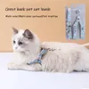 Collari per cani Treccia in nylon Pettorine per gatti floreali piccole Set di guinzagli per imbracature per animali resistenti all'usura Set di prodotti per sport all'aria aperta carini Accessori