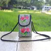 Evening Bags Lady Cell Phone Bag Crossbody Shoulder Wallet Purse Handbag Pouch Ethnic Style Embroidered Flip Canvas Retro Small