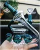 Beaker base Bong Narghilè Shisha Glass Water Pipes Smoke Glass Water Bong Recycler Dab Rigs con giunto da 14 mm