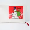 US WAREHOUSE Sublimation Large Canvas Santa Sack with Drawstring Sack Bag for Xmas Package Storage Christmas Decorations Z11