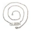 Petite taille Bling glacé CZ lettre nom personnalisé lettre pendentif collier pour femmes hommes avec 18 pouces chaînes cubaines chaîne