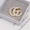 23ss 2color Fashion Brand Designer G Letters Brooches 18K Gold Plated Brooch Vintage Suit Pin Small Sweet Wind Jewelry Accessorie Wedding Party Gift