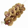 1つの人工蝶の蘭の花9ヘッド本物のタッチmothphalaenopsis for home花の飾り