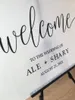 Party Decoration Clear White And Black Acrylic Welcome Sign Wedding Custom Decor FREE PREVIEW