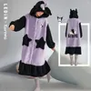 Women's Sleepwear Robes Women's Dressing Gown Winter Coral Velvet Pajamas Thick Student Cute Bathrobe Coats For Home Clothes Plus Size