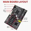 Motherboards BTC B250 Mining Motherboard 12 PCIE Graphics Slot LGA 1151 DDR4 RAM SATA3.0 USB3.0 Equipped With G3930/G3900 CPU Fan