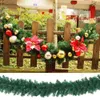 Рождественские украшения искусственные гирлянды декоративные изделия из ПВХ венок из зеленый подвесной украшение для свадебной вечеринки сад декор 221012