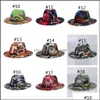 Stingy Brim Hats Tie Dye Camo Fedora Hat Felt Hats For Women Men Fedoras Mens Womens Woman Man Panama Cap Female Male Autumn Winter C Dhzqj