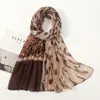 Imprimé Coton Viscose Hijab Écharpe Femmes Musulmanes Châles Foulard Wraps Étoles Foulard Voiles Bufandas Grande Taille Bandeaux Turbans