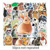 50Pcs Cute Rabbit Waterproof Vinyl Stickers Decals for Laptop Water Bottles Bike Skateboard Luggage Computer Toy Phone Snowboard DIY for Kids Girls Teens TZ274