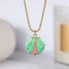 Pendant Necklaces Cute Shell Sunflower Heart Starfish Necklace For Women Gold Color Long Stainless Steel Box Chain Collars Fashion