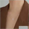 Hangende kettingen Infinity Love Heart Hanger Kettingen 925 Sterling Sier Choker Statement ketting vrouwen sieraden geen ketting 1233 t2 d dhvwu