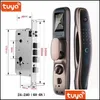 Serrures de porte Tuya Smart Lock Caméra de surveillance Wifi Application d'empreintes digitales sans fil Déverrouiller la fonction Moniton avec sonnette de porte 220704 Drop Deli Ot4Lc