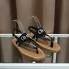 Top Sandals Letter Ribbon Flip-Flops Women's Online Red Beach Leisure Sandals Large Size Shoes