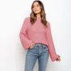 Women's Knits Tees WildPinky 2022 O-neck Sweater Autumn Winter Knitted Jumper Women's Sweaters Casual Loose Long Sleeve Hollow Out Pullovers Female T221012