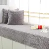 Chair Covers Grey Plush Sofa Cover Towel Striped Fluff Soft Slipcover Resistant Seat Couch For Living Room Window Mats L-shaped