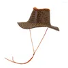 Berets podróżuje pu kowboj czapki wiosny i letni styl brytyjski Słońce moda mody kobiety mężczyźni cowgirl na świeżym powietrzu lampart