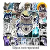 50 stks wolfstickers voor kinderen jongens meisjes tieners schattige waterdichte vinylsticker voor laptop water fles fiets bagage telefoon auto notebook tablet cartoon dieren tzl426