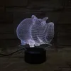 Bordslampor 3D akryl färgglad för vardagsrumsgradient atmosfär nyhet skrivbord lampa julklappar nattljus