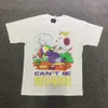 23SS Tie Dye T Shirts Kort ärm Tees för män Vit tryckt överlägsna t-shirts toppar avslappnade riktiga bilder