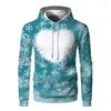 Men Hoodies Sublimation Blank Long Sleeve Hoodie Polyester Short-Long For DIY Heat Transfer Print Logo Image P1013